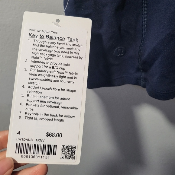 NWTLululemon Key to Balance black sz 4 - Picture 5 of 5